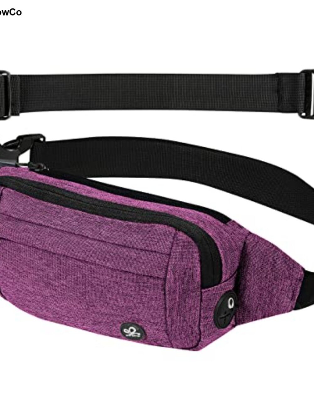 Water Resistant Nylon Fanny Pack with Headphone Jack, Adjustable Waist Belt,